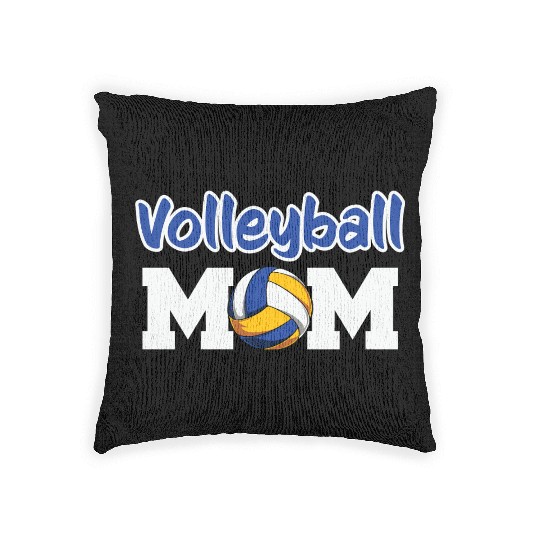 Volleyball Mom Design Proud Sports Mama Style Woven Pillows