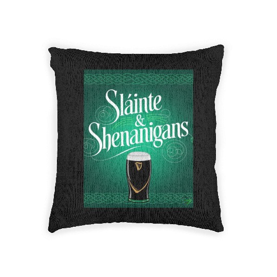 Slainte And Shenanigans Woven Pillows