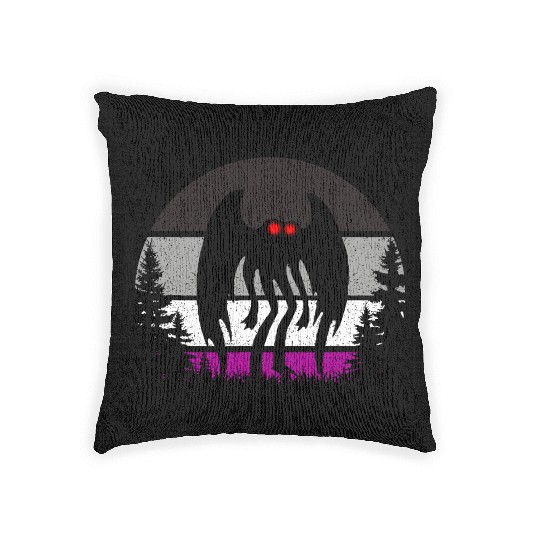 Retro ACE Mothman Asexual Pride Point pleasant Cry Woven Pillows
