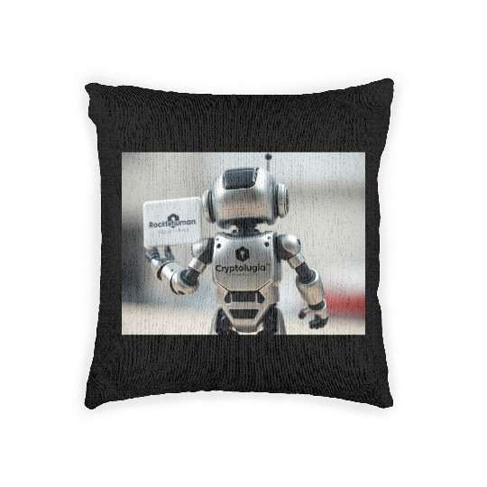 Rocketman Robot Woven Pillows