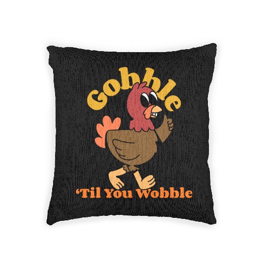 Dancing Turkey | Gobble 'Til you Wobble | Woven Pillows