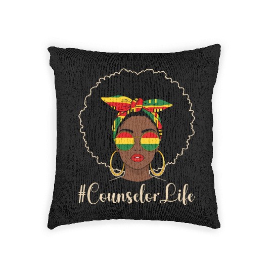 Stylish #CounselorLife African American Pride Woven Pillows