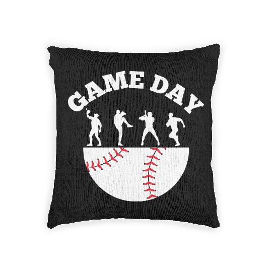 Game Day Baseball Fan Woven Pillows