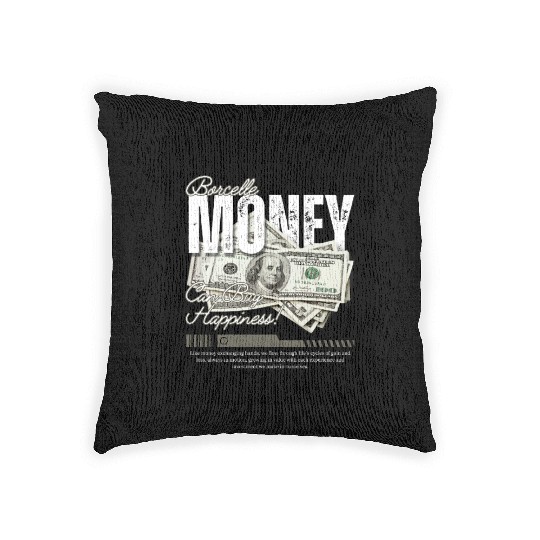 White and Grey Vintage Money Streetwear Woven Pillows