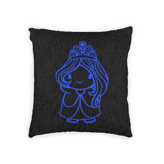 Bird Princess Queen Lady Woman Dress Crown Sweet Woven Pillows