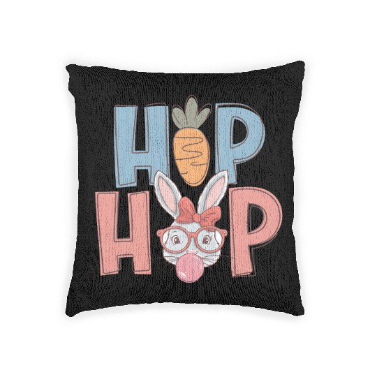 Hip Hop Bunny Woven Pillows