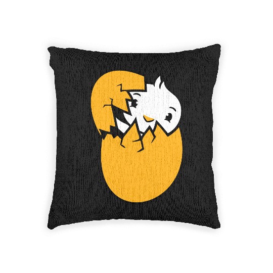 Bird Duck Hatches Egg Easter Easter Egg Baby Child Woven Pillows