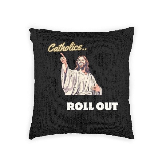 Catholics Roll Out- Jesus Transformer Woven Pillows