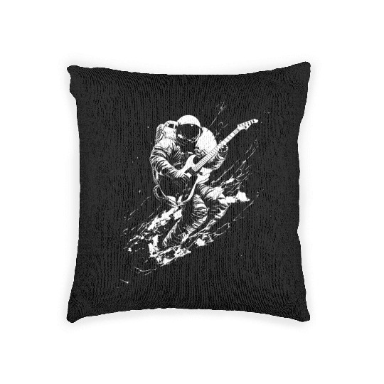 Deep Space Astro Rocker - Astronaut playing Woven Pillows