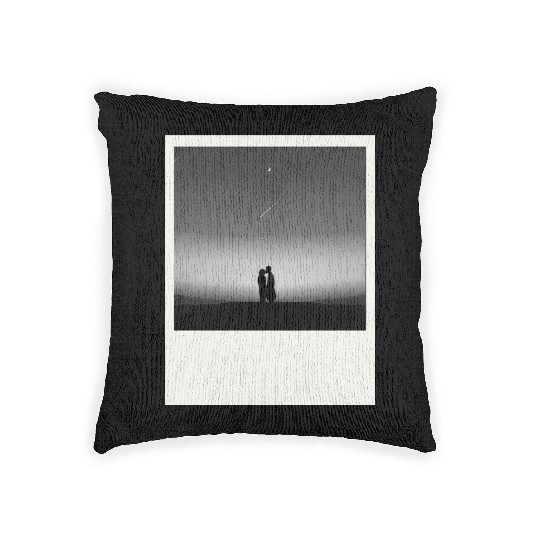 Starry Night Embrace Couple Polaroid Woven Pillows