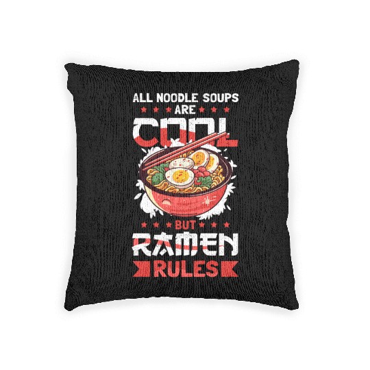 Ramen Rules Japanese Noodles Woven Pillows