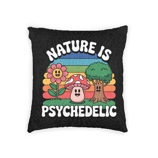 Nature Is Psychedelic Woven Pillows