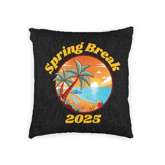 Spring Break 2025 Woven Pillows