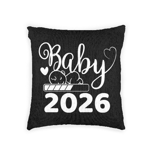 Baby 2026 Loading Expecting Joyful Arrival Woven Pillows