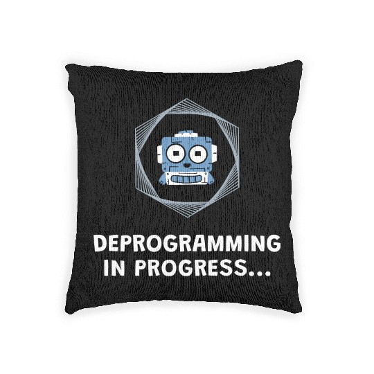 Deprogramming in Progress - Manifest Woven Pillows