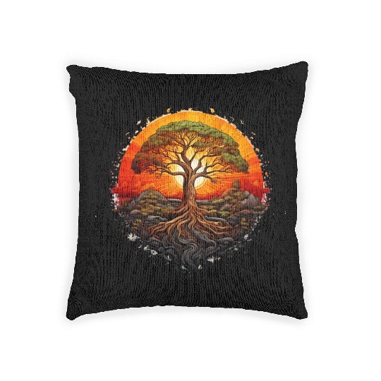 Tree of Life Long Woven Pillows