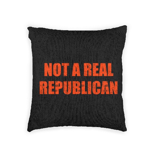 Not a real republican Woven Pillows