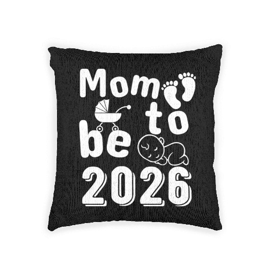 Mom To Be 2026 Baby Arrival Announcement Woven Pillows