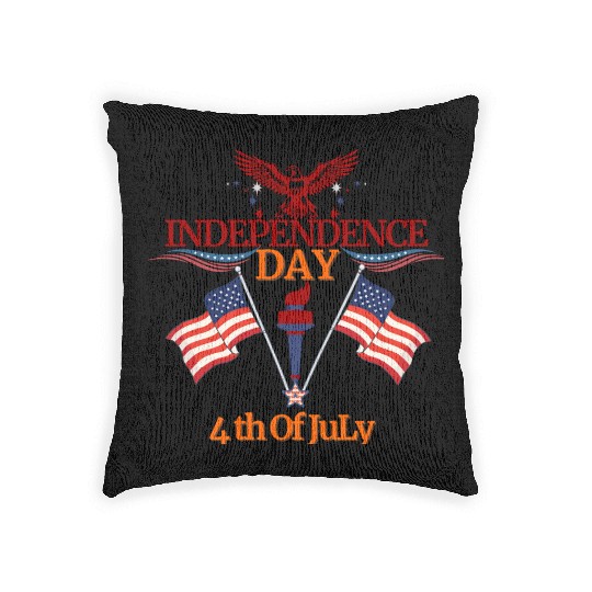 INDEPENDENCE DAY july 4th Woven Pillows