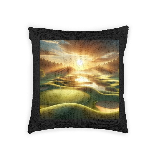 Sunrise Golf Course Woven Pillows