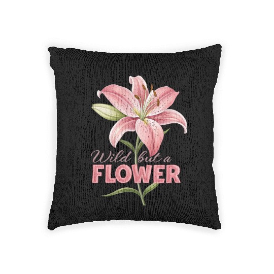 huge lily rose design Woven Pillows