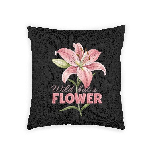 huge lily rose design Woven Pillows