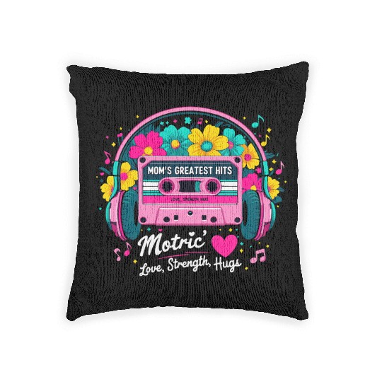 Retro Mom Mixtape Woven Pillows - Mother’s Day Nostalgia