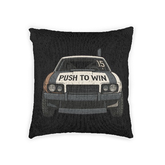 Push to Win Demolition Derby Design Wreck Racing Woven Pillows