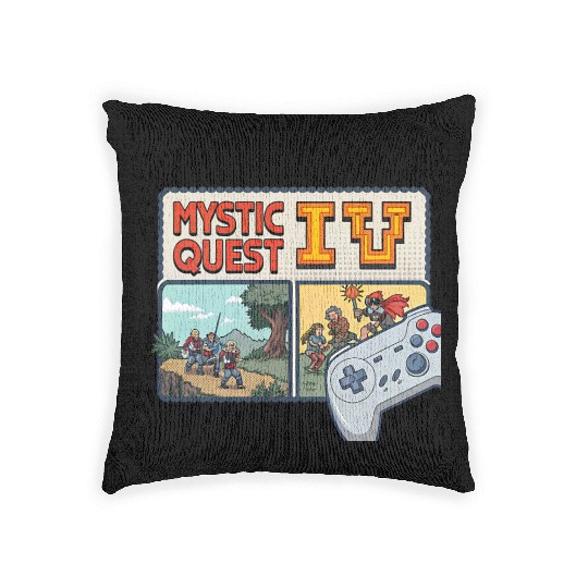 Mystic Quest IV Retro Fantasy RPG Woven Pillows