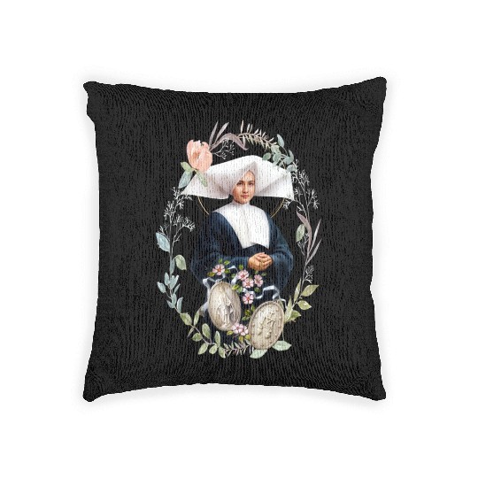 St Catherine Laboure and Our Lady of Grace Woven Pillows