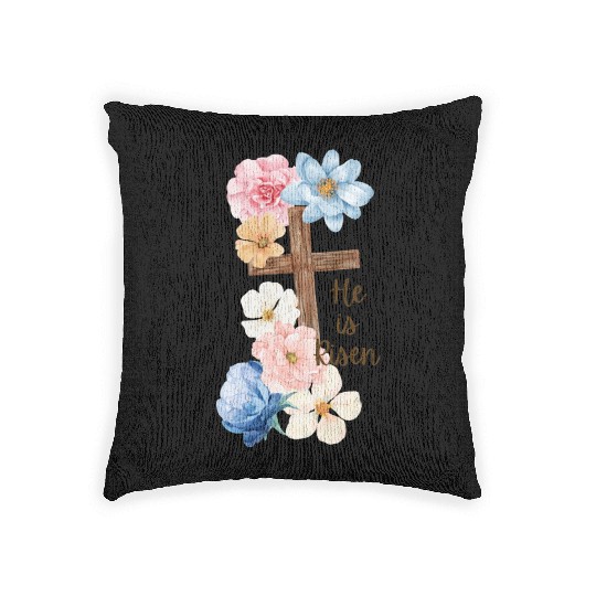 He is Risen Woven Pillows