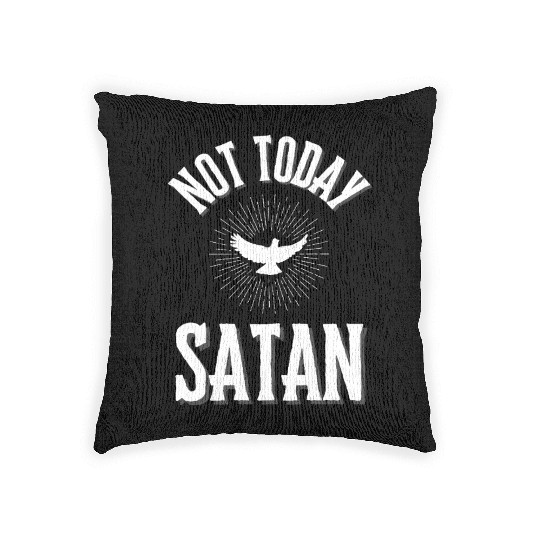 Not Today Satan Woven Pillows
