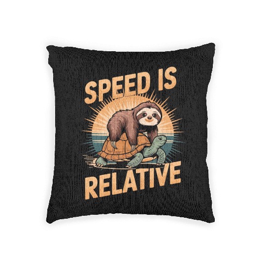Speed Is Relative – Sloth & Turtle Woven Pillows
