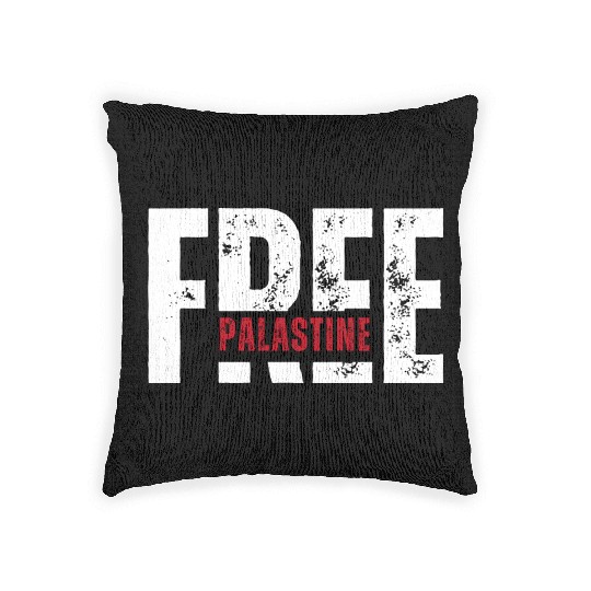Free Palestine – Solidarity Statement Woven Pillows