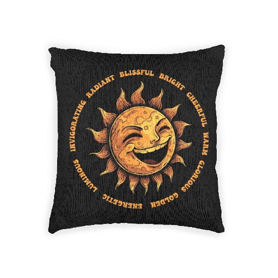 Positive Vibes Summer Woven Pillows – Radiant Sun