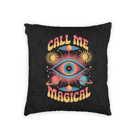 Esoteric Psychedelic. Call Me Magical Third Eye Woven Pillows