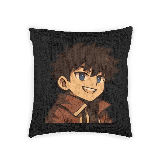 anime solo boy Woven Pillows