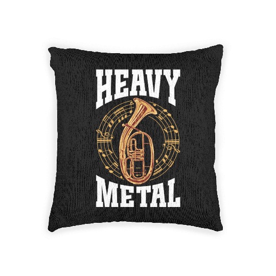 Heavy Metal Tenorhorn Musician Vibes Woven Pillows