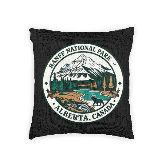 Banff National Park Alberta Canada Woven Pillows