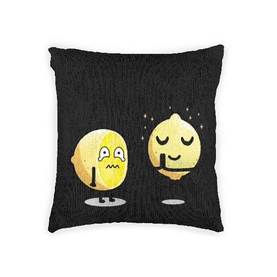 Be positive lemon Woven Pillows