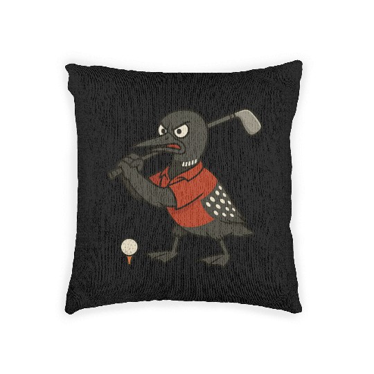 Angry Golf Loon Woven Pillows