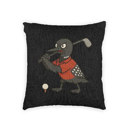 Angry Golf Loon Woven Pillows