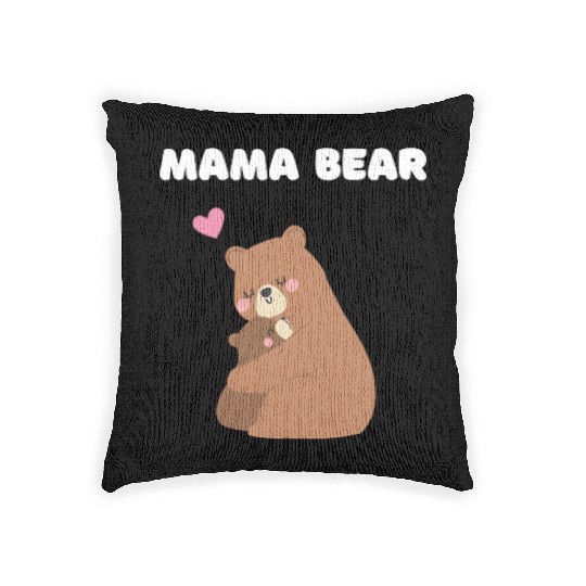 Mama Bear Mother's Day Woven Pillows