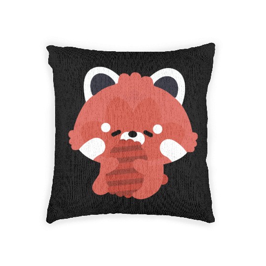 Sleepy Red Panda Woven Pillows
