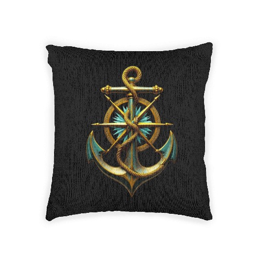 Classic Mariner's Compass Woven Pillows