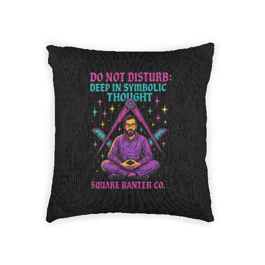 Do Not Disturb: Deep in Symbolic Thought Woven Pillows