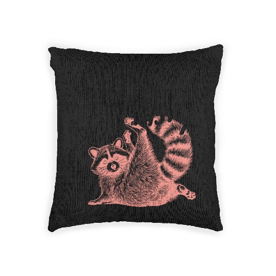 Stay Trashy Raccoon – Funny Meme Woven Pillows
