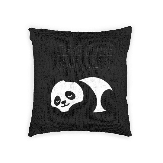 Resting Panda – Inspirational Illustration Woven Pillows