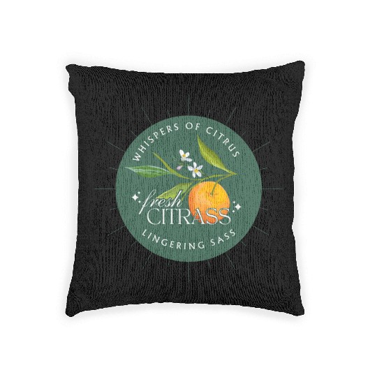 Elegant Citrus Branding Design Woven Pillows