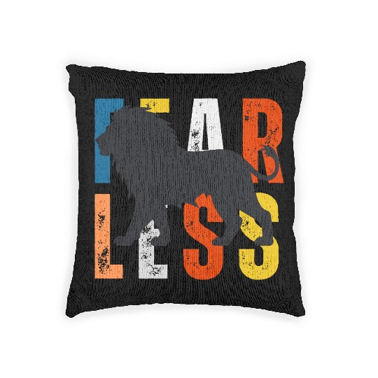 Fearless Lion Head Woven Pillows– Power, Pride & Strength